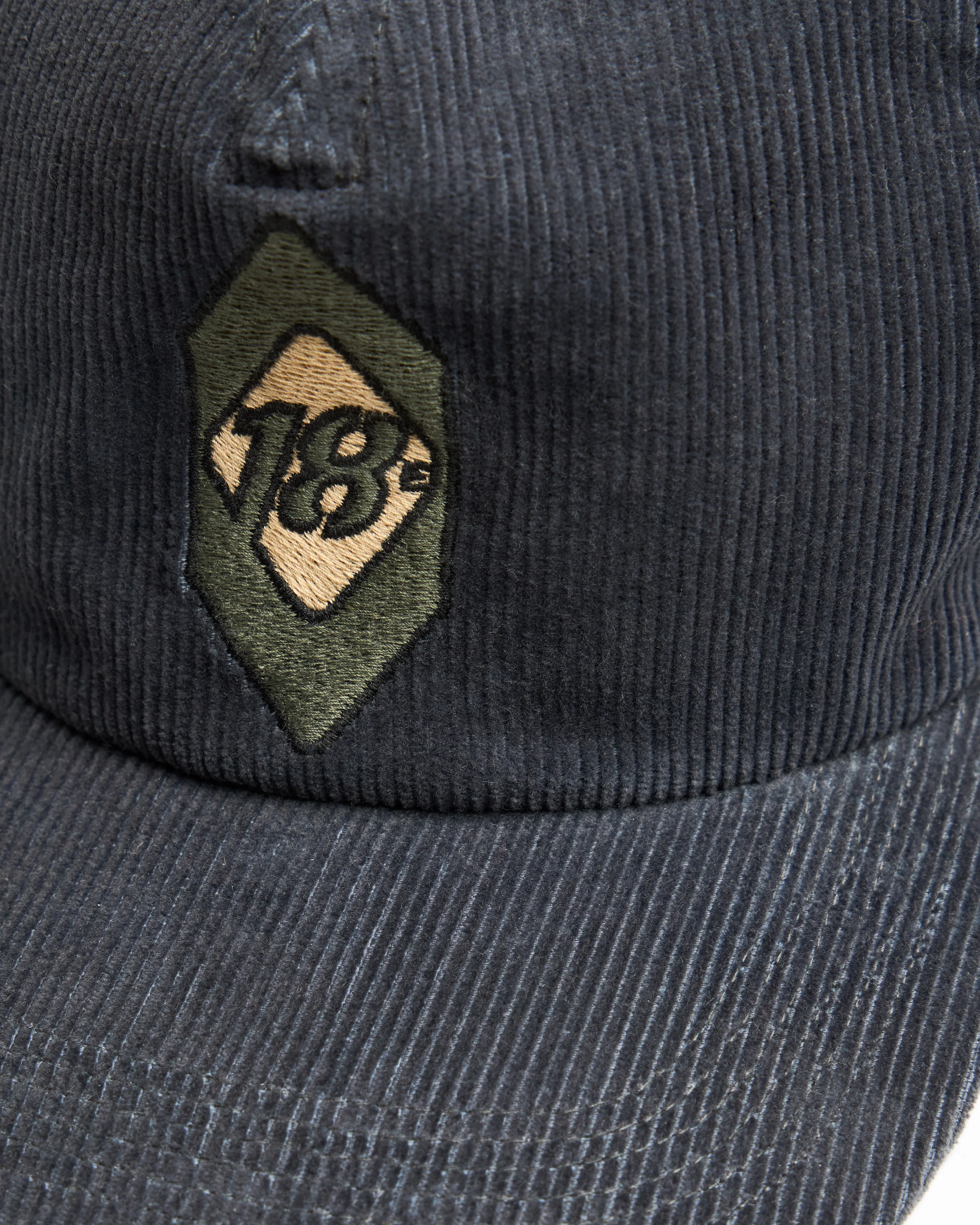 STOWE DECONSTRUCTED FIVE PANEL HAT -FADED MIDNIGHT NAVY COTTON CORDUROY - Image 3