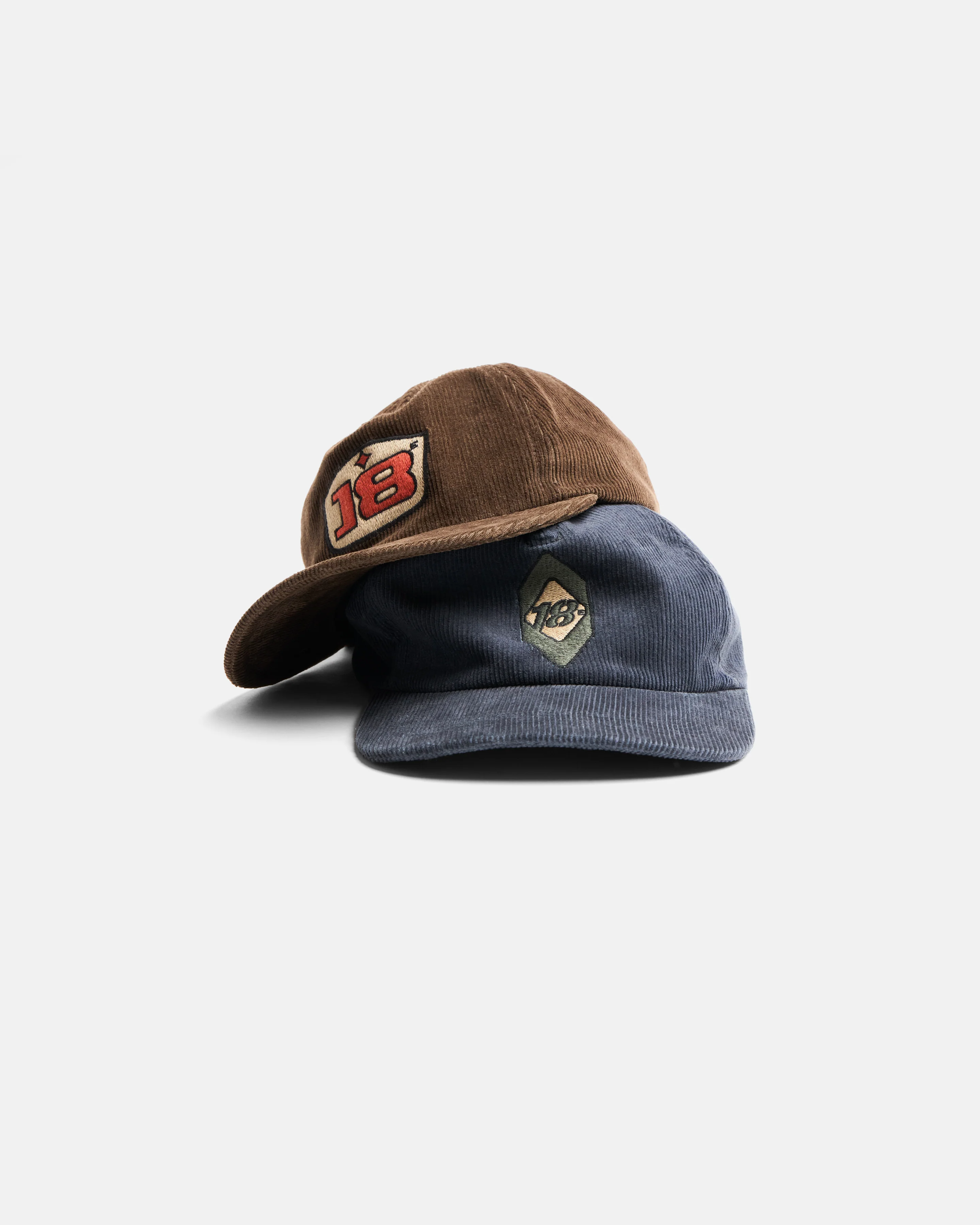 STOWE DECONSTRUCTED FIVE PANEL HAT -FADED MIDNIGHT NAVY COTTON CORDUROY - Image 6