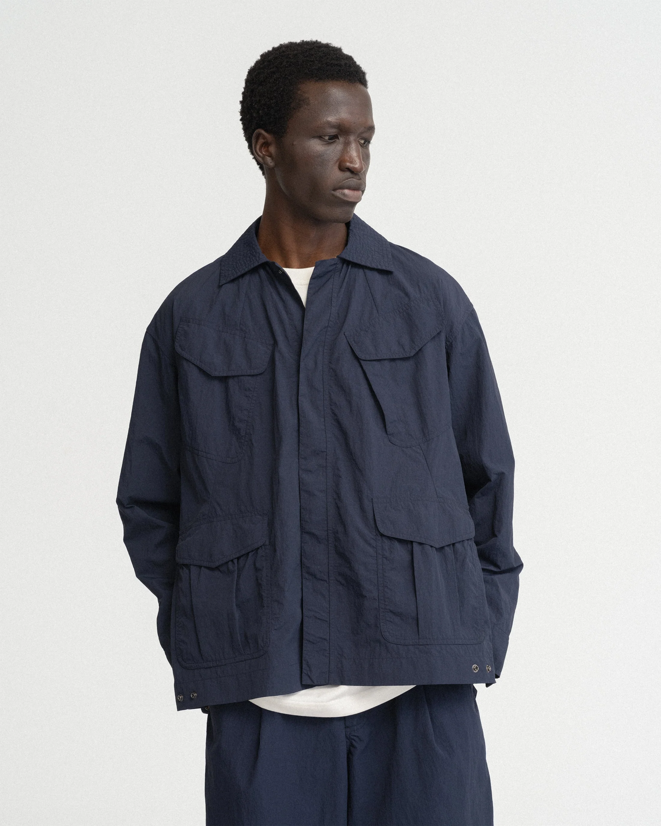 SURPLUS COMBAT SMOCK - NAVY FEATHERWEIGHT MICRO RIPSTOP NYLON - Image 2