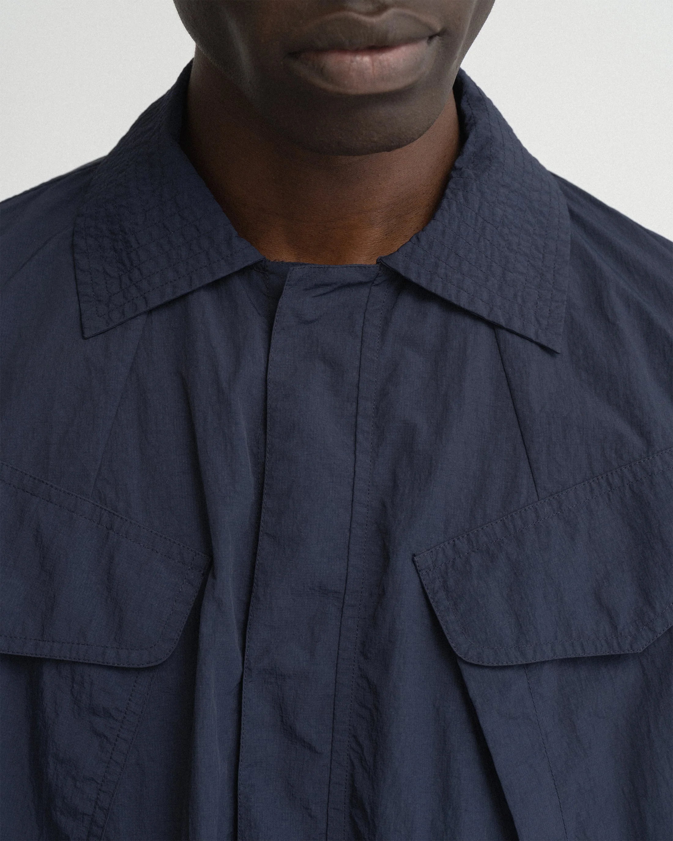 SURPLUS COMBAT SMOCK - NAVY FEATHERWEIGHT MICRO RIPSTOP NYLON - Image 4