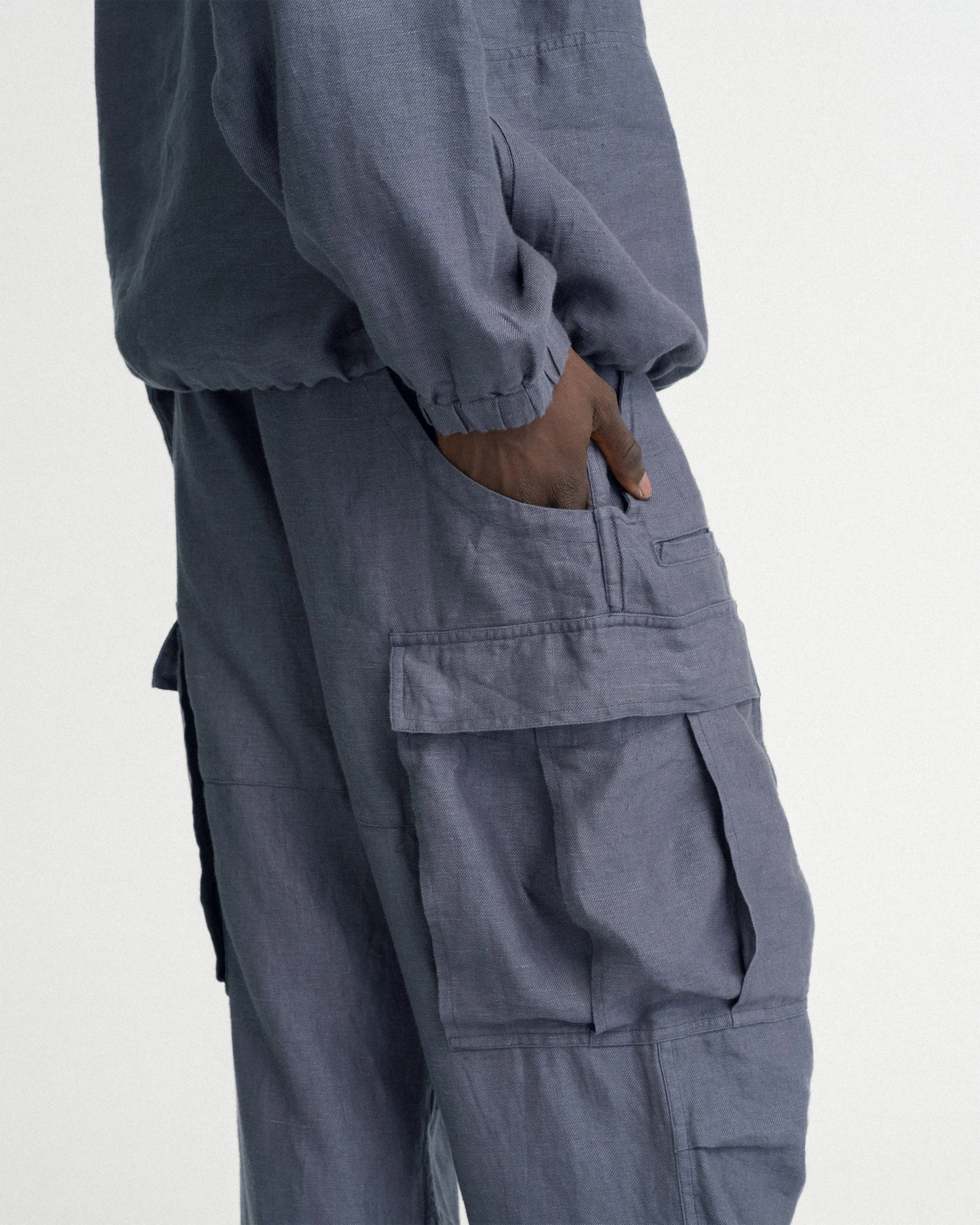 TAC UTILITY CARGO PANT - TURBULENCE SLATE LINEN TWILL - Image 7