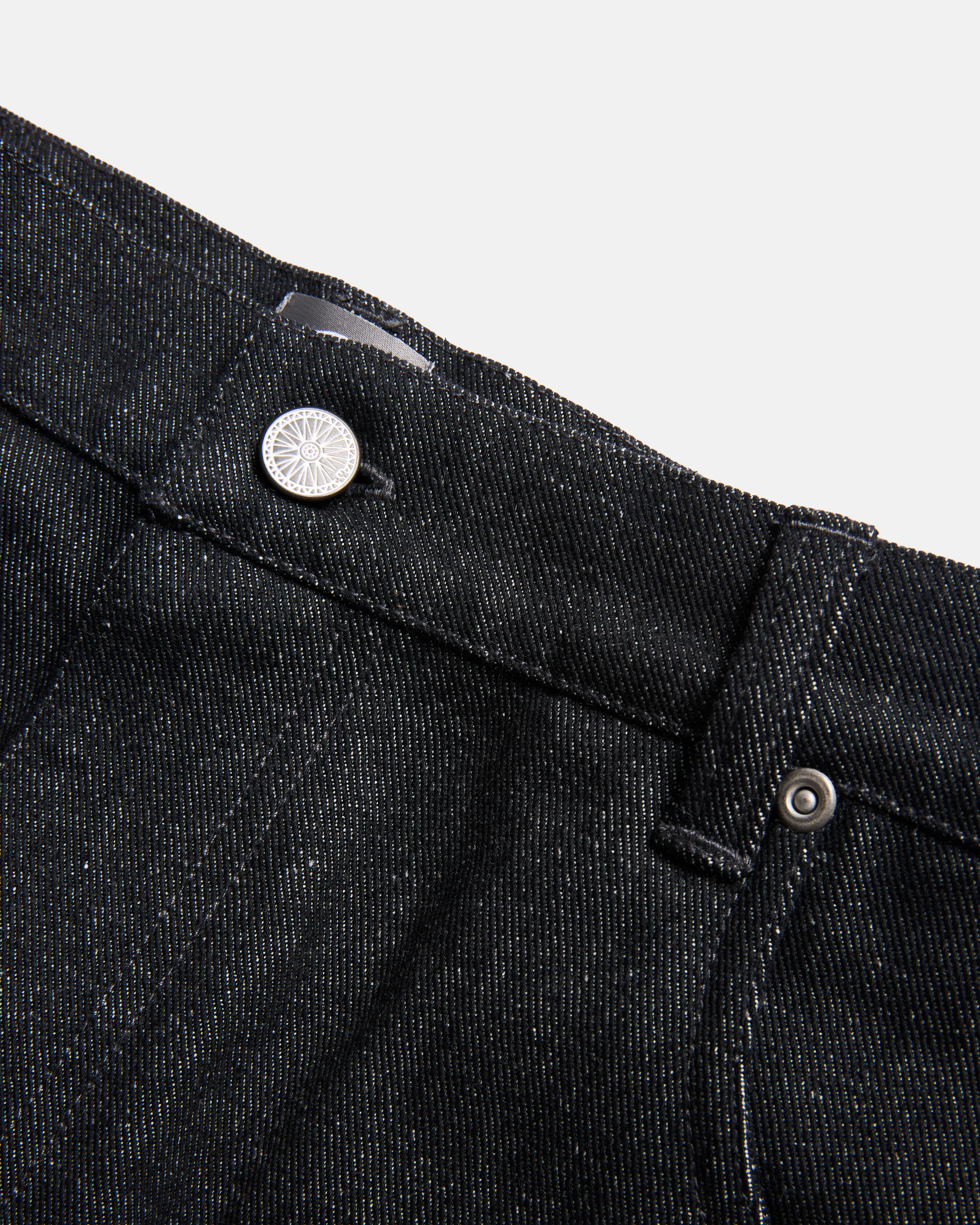 TENNER 5 POCKET JEAN - BLACK 13oz INDIAN RAW DENIM - Image 3