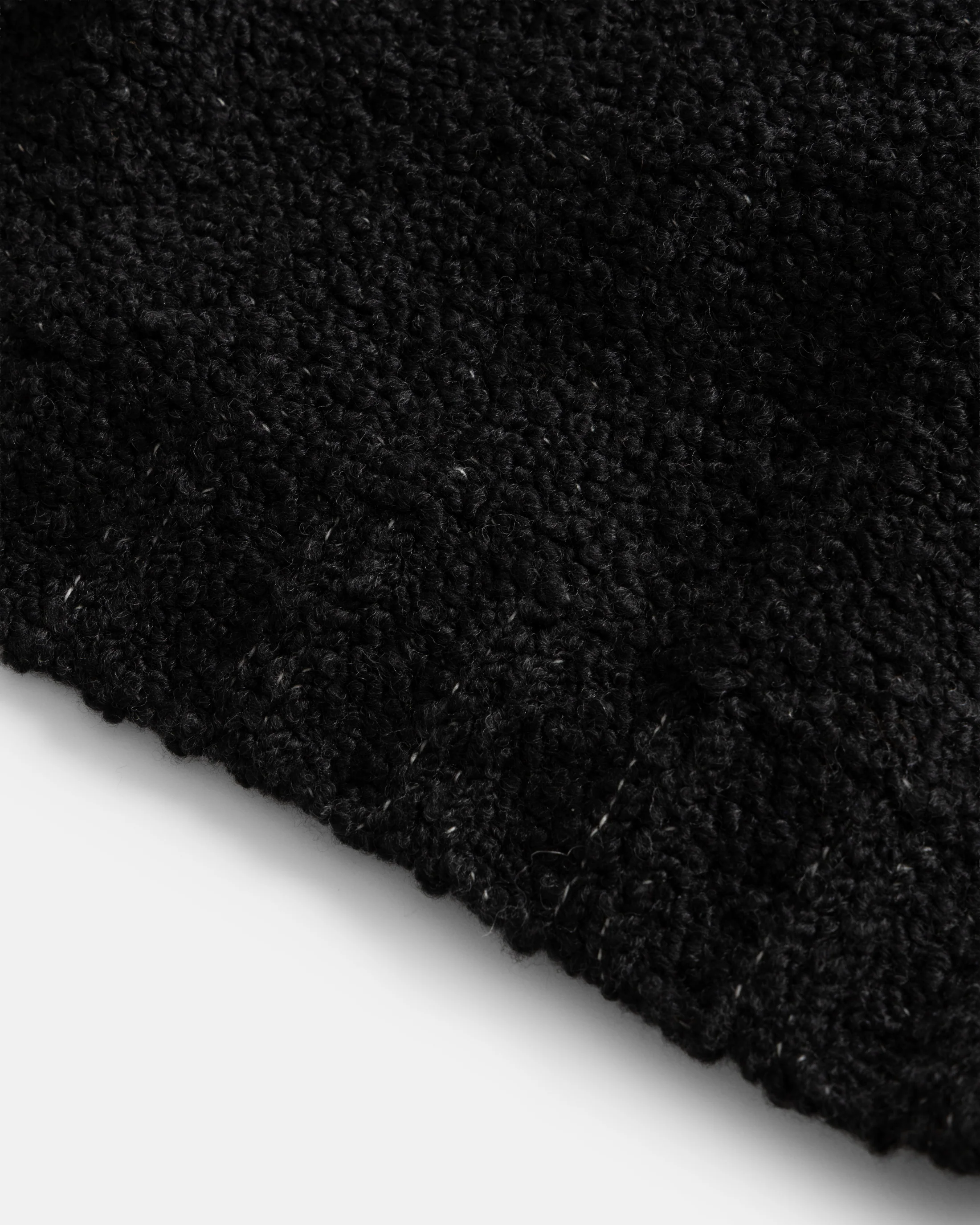 THOM REVERSIBLE ROLLNECK SWEATER -  FADED BLACK HANDLOOM TWISTED MERINO BOUCLE - Image 6