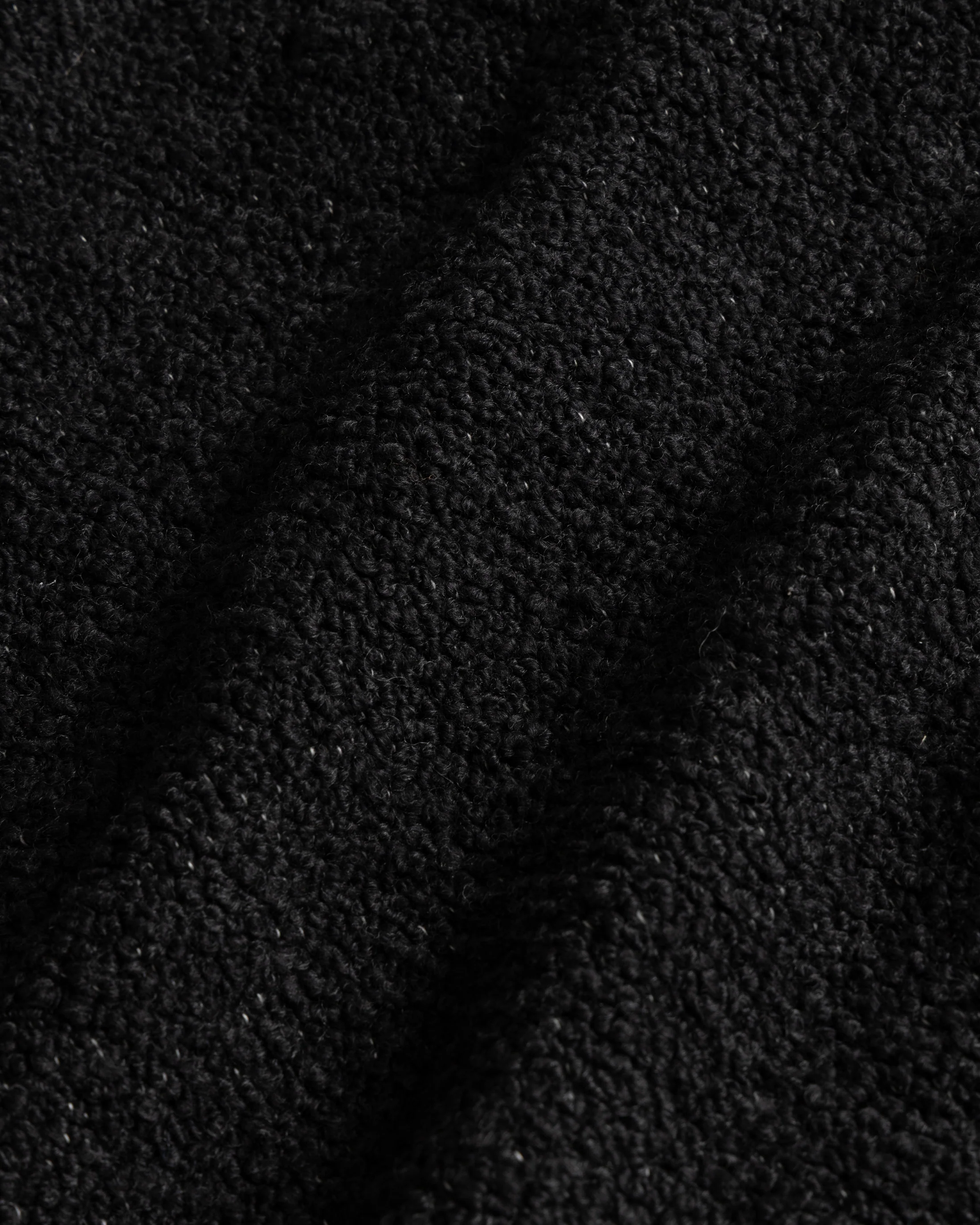 THOM REVERSIBLE ROLLNECK SWEATER -  FADED BLACK HANDLOOM TWISTED MERINO BOUCLE - Image 7