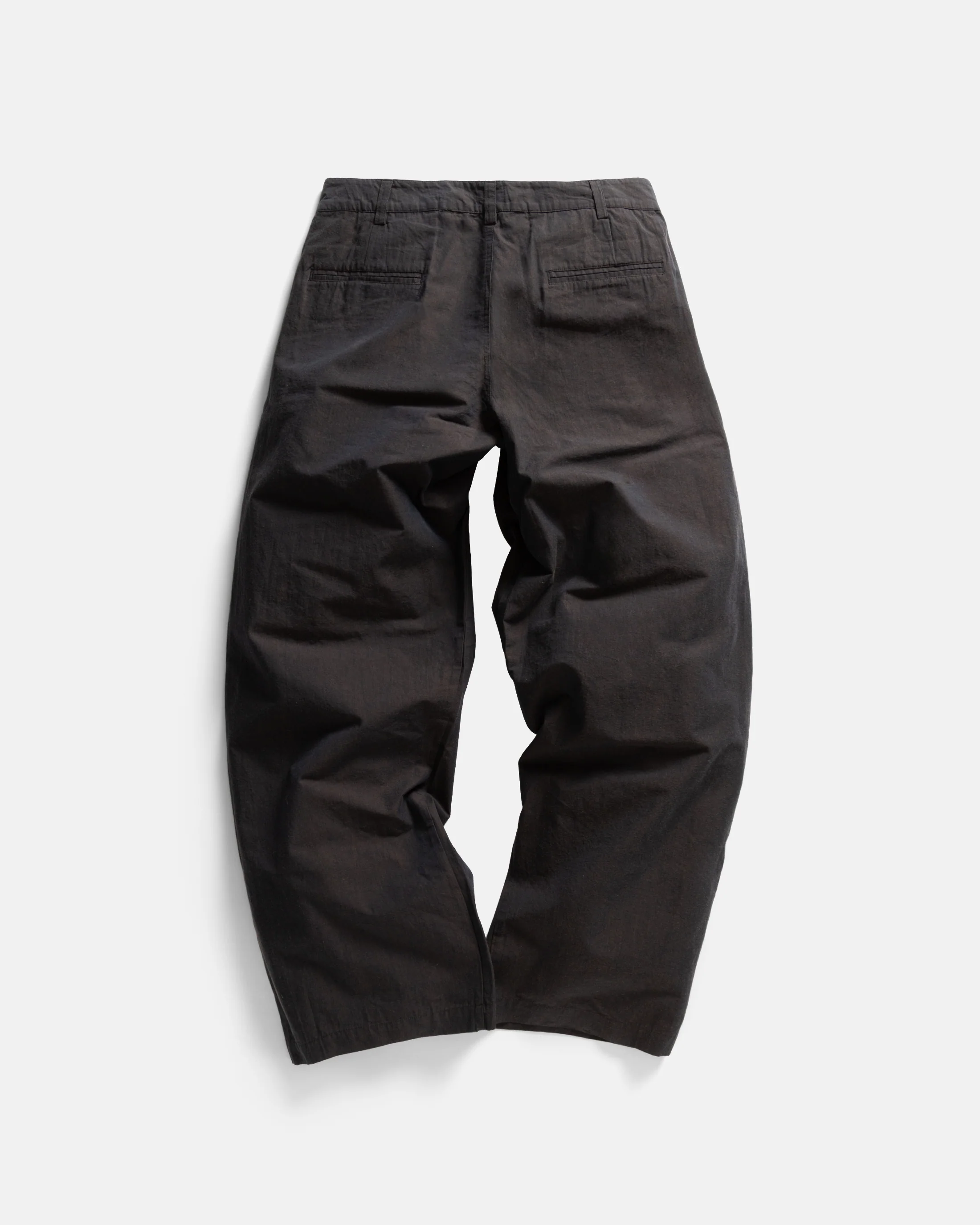 TINO DOUBLE PLEATED WIDE PANT - CIOCCOLATO / MEZZANOTE COTTON PLAINWEAVE - Image 5