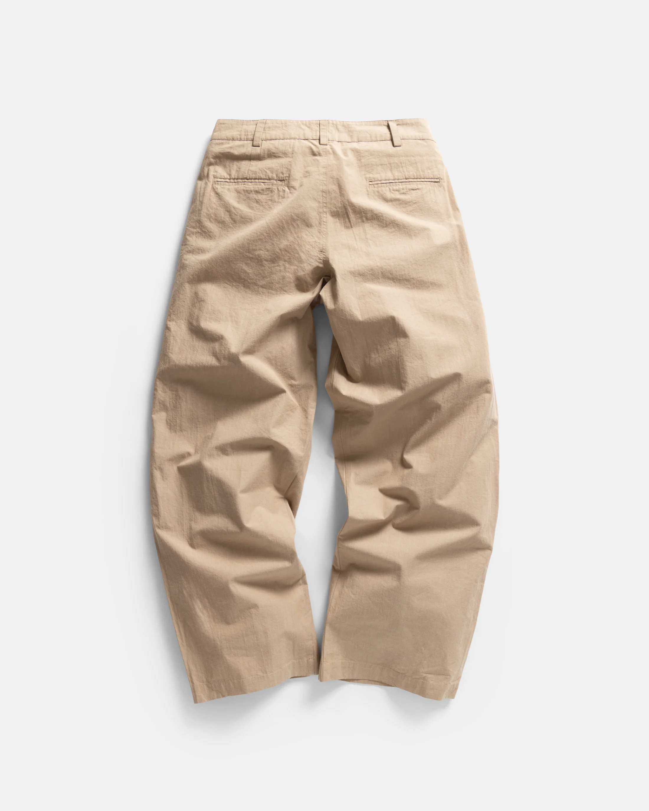TINO DOUBLE PLEATED WIDE PANT - FADED KHAKI COTTON PLAINWEAVE - Image 5