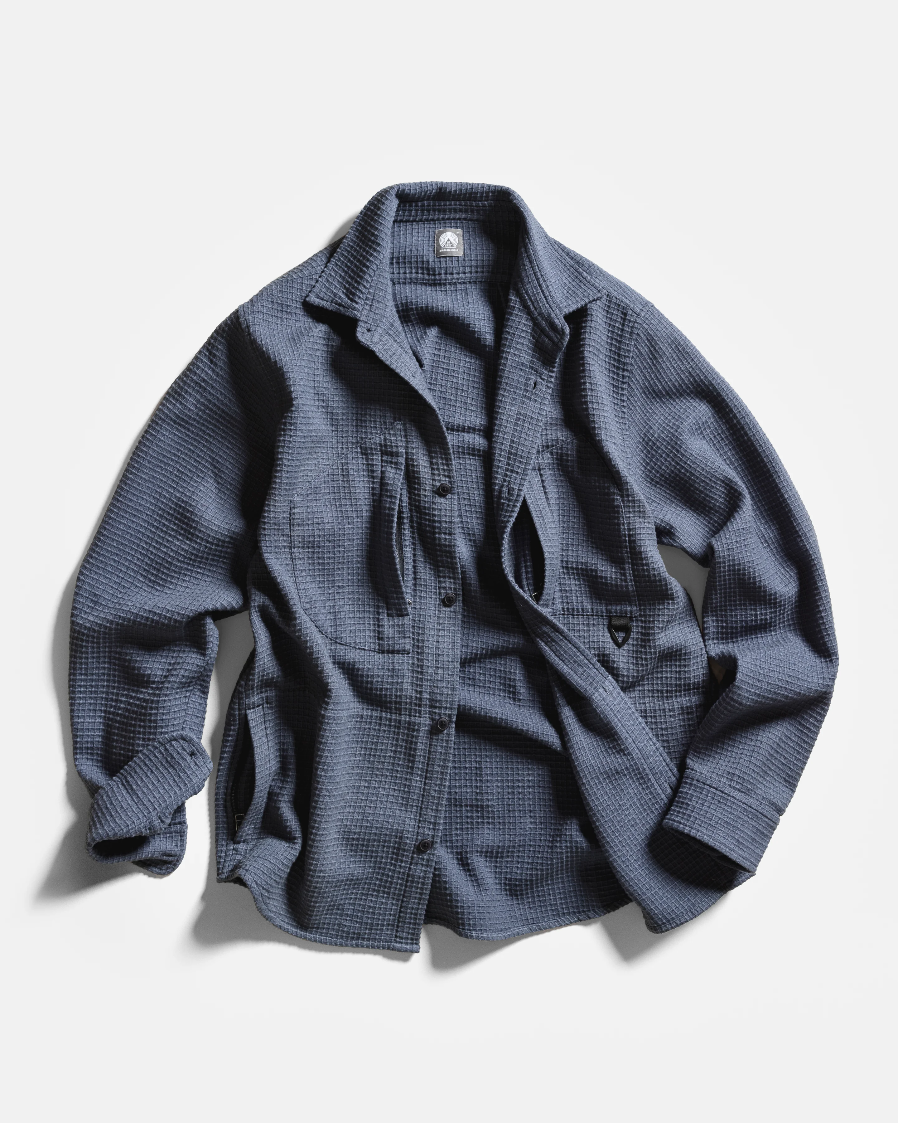 TIZI MOUNTAIN SHIRT - TURBULENCE BLUE EXPLODED RIPSTOP COTTON - Image 4