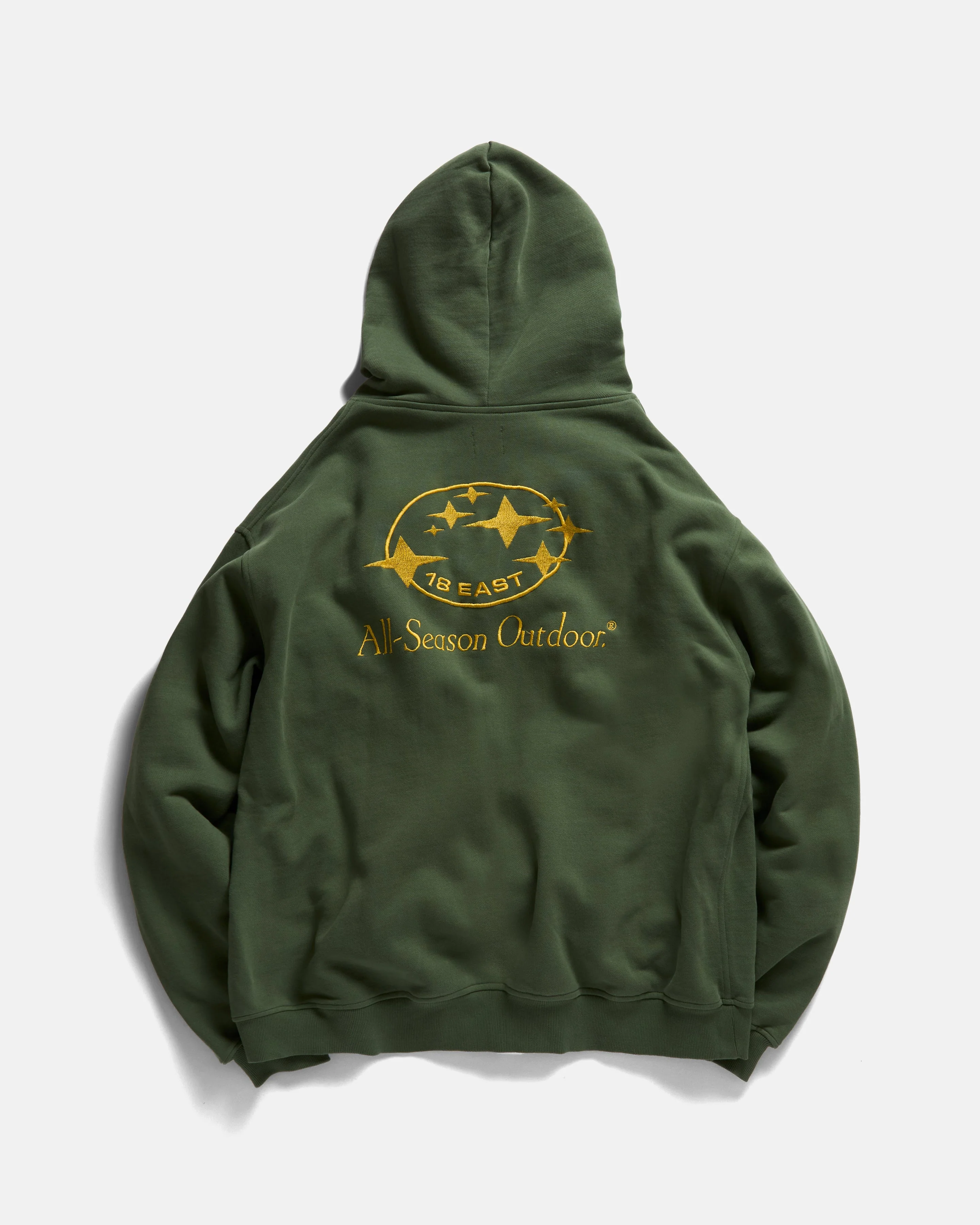 "ALL-SEASON OUTDOOR" TOLMIE FULLZIP SWEATSHIRT - FADED OLIVE / GOLDENROD 19oz. ALL COTTON FLEECE - Image 7