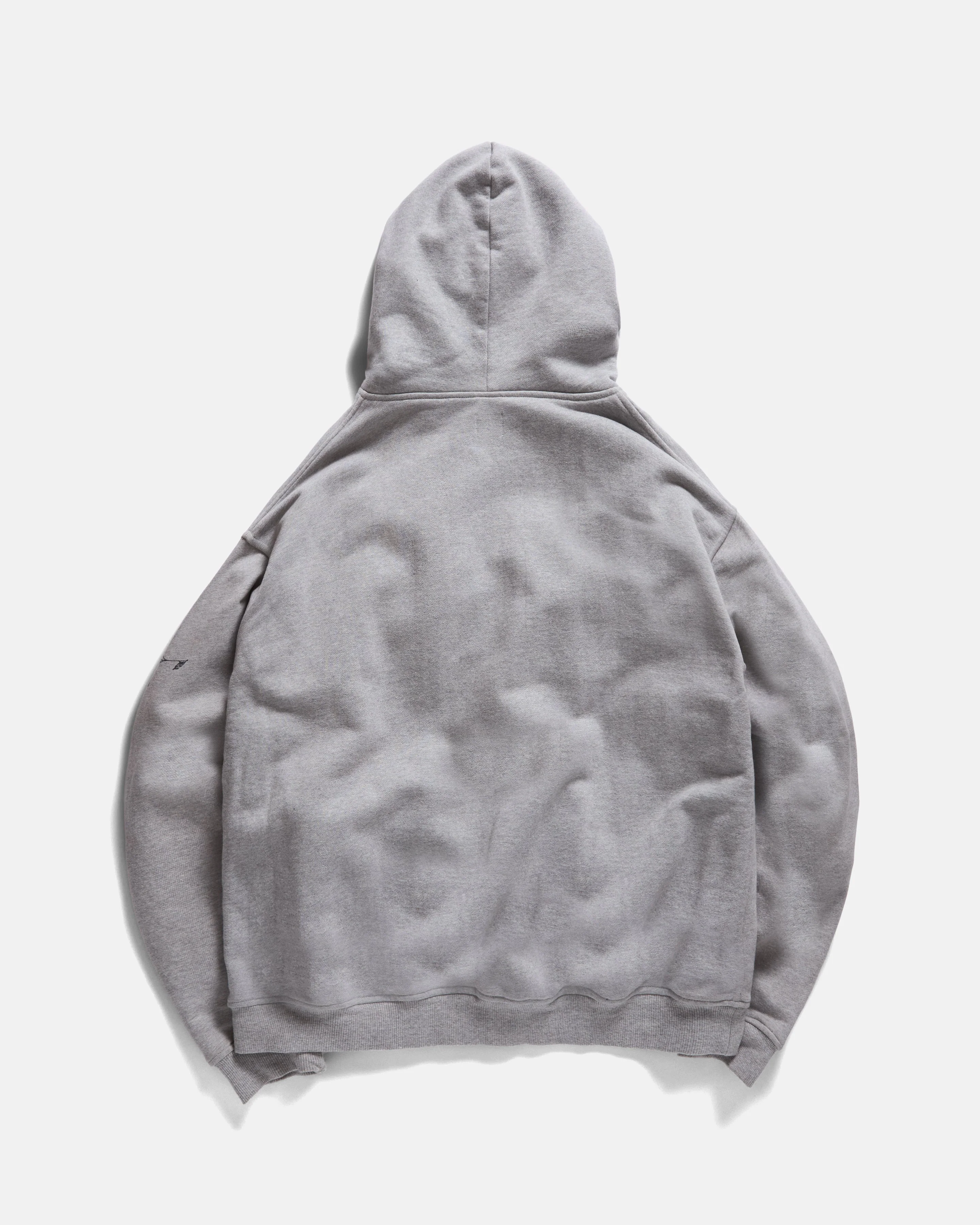 "CLOCKTOWER" TOLMIE FULLZIP SWEATSHIRT - PRACTICE HEATHER / MIDNIGHT NAVY 19oz. ALL COTTON FLEECE - Image 5
