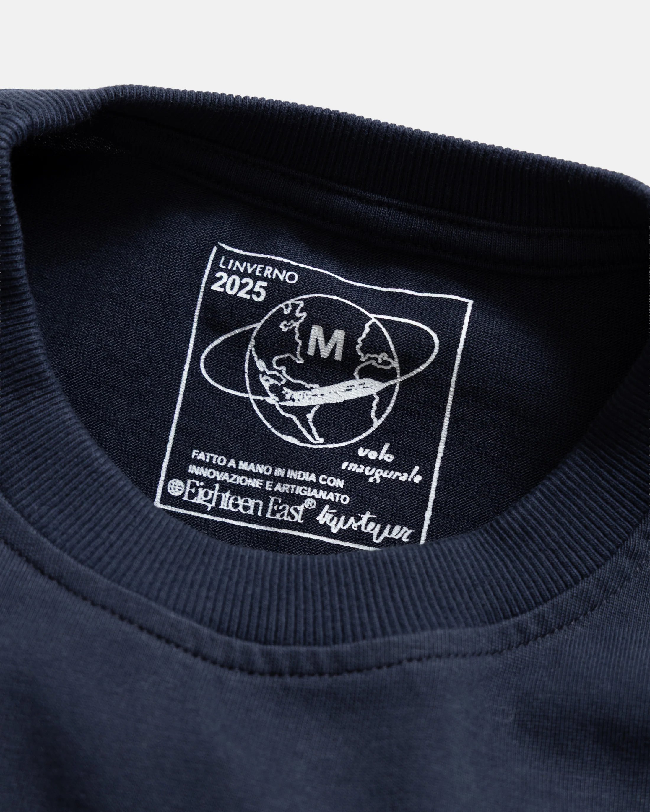 18 EAST x TRUSTEVER FIRST FLIGHT TEE - NAVY / PANAM BLUE / GRASS 7.75 oz. ALL SEASON COTTON JERSEY - Image 3