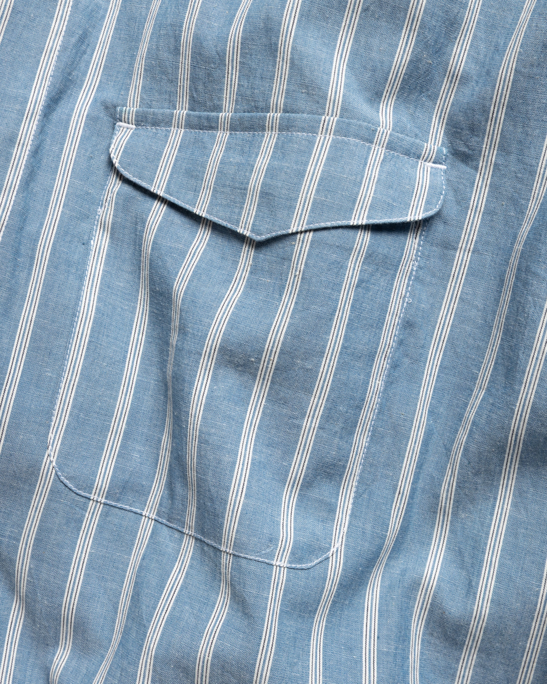 UDAI KURTA - CHAMBRAY / WHITE / NAVY YARN DYED END ON END COTTON - Image 5