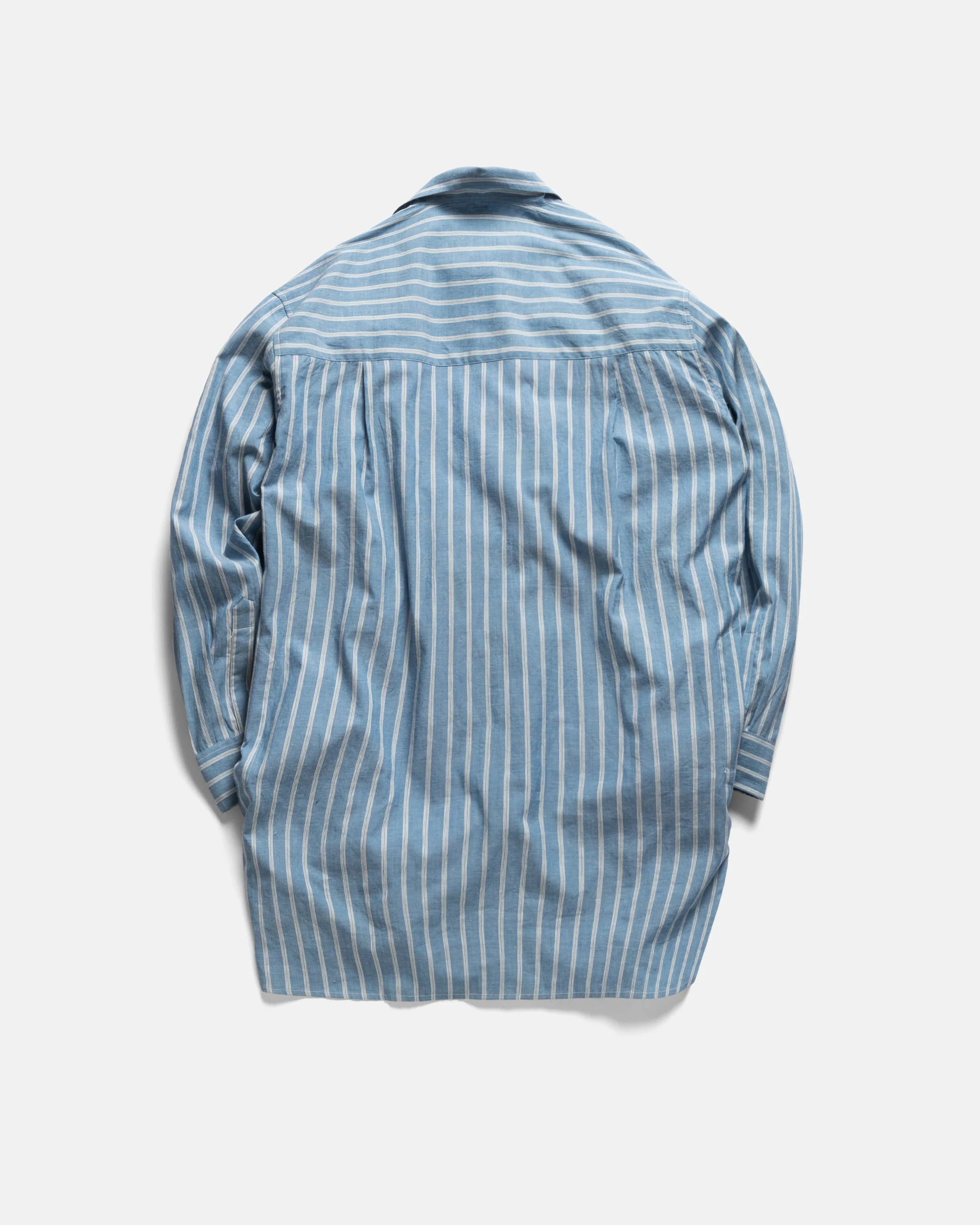 UDAI KURTA - CHAMBRAY / WHITE / NAVY YARN DYED END ON END COTTON - Image 7