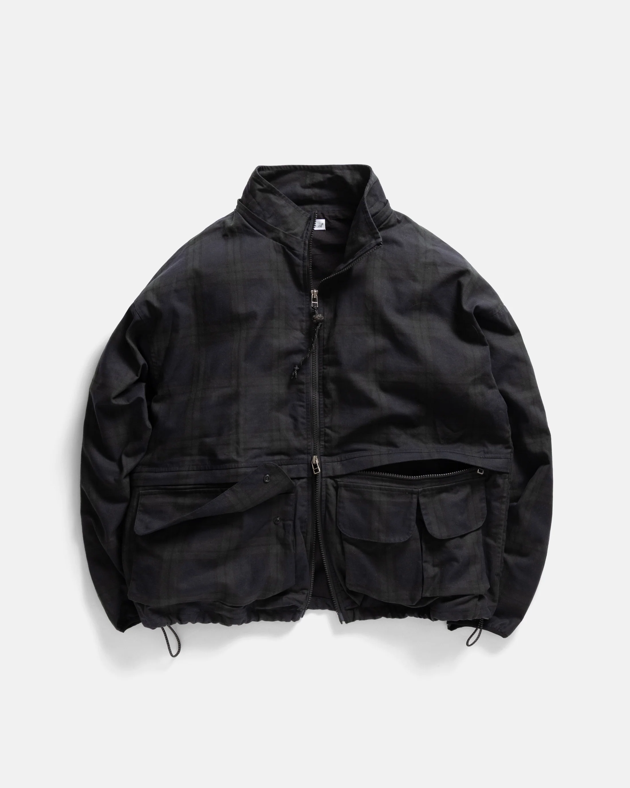 BANKS 2.0 UTILITY JACKET - BARELY BLACKWATCH BEESWAX COATED COTTON TWILL - Image 2