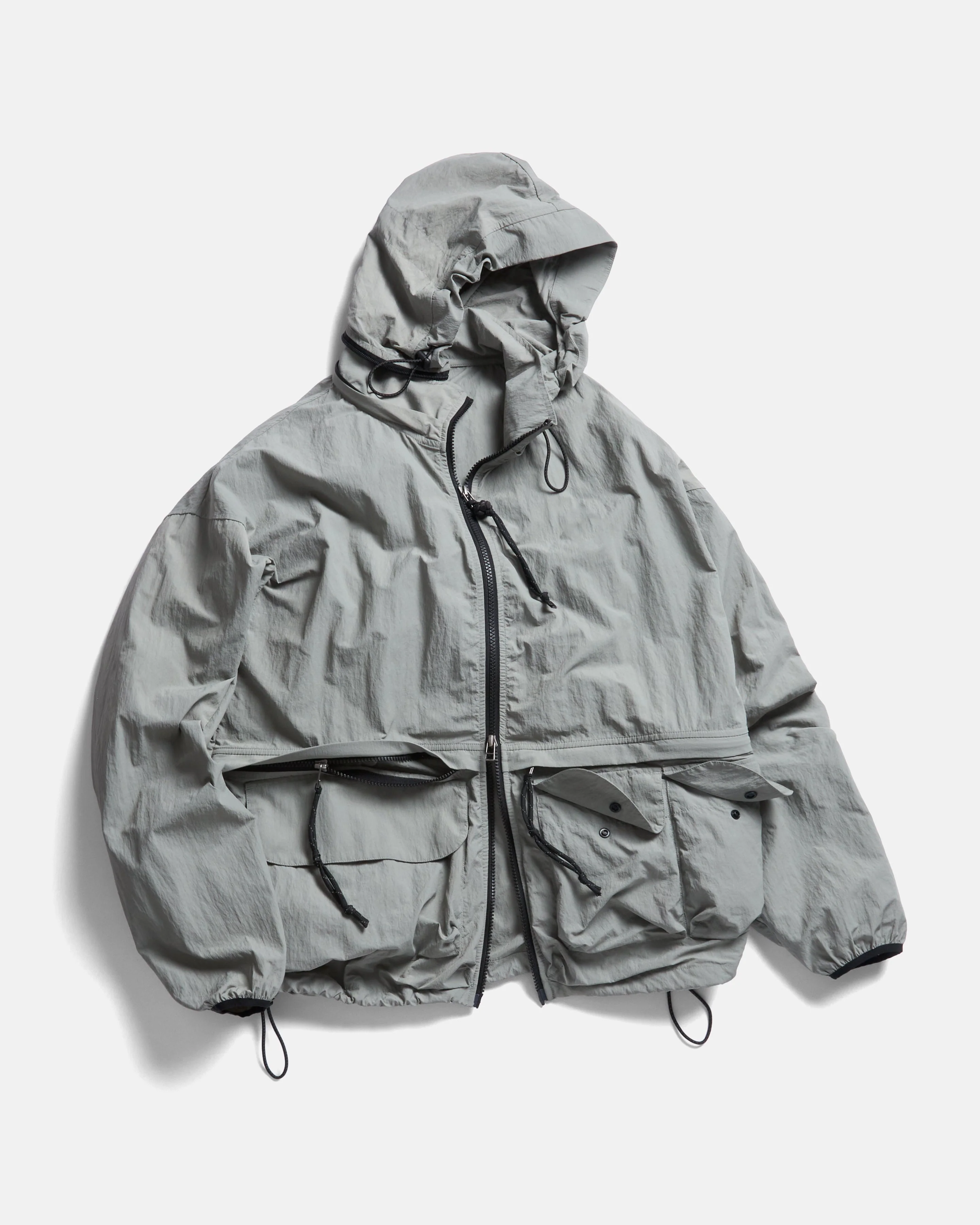 BANKS 2.0 UTILITY JACKET WITH REMOVABLE HOOD - LUNAR ROCK FEATHERWEIGHT MICRO RIPSTOP NYLON - Image 3