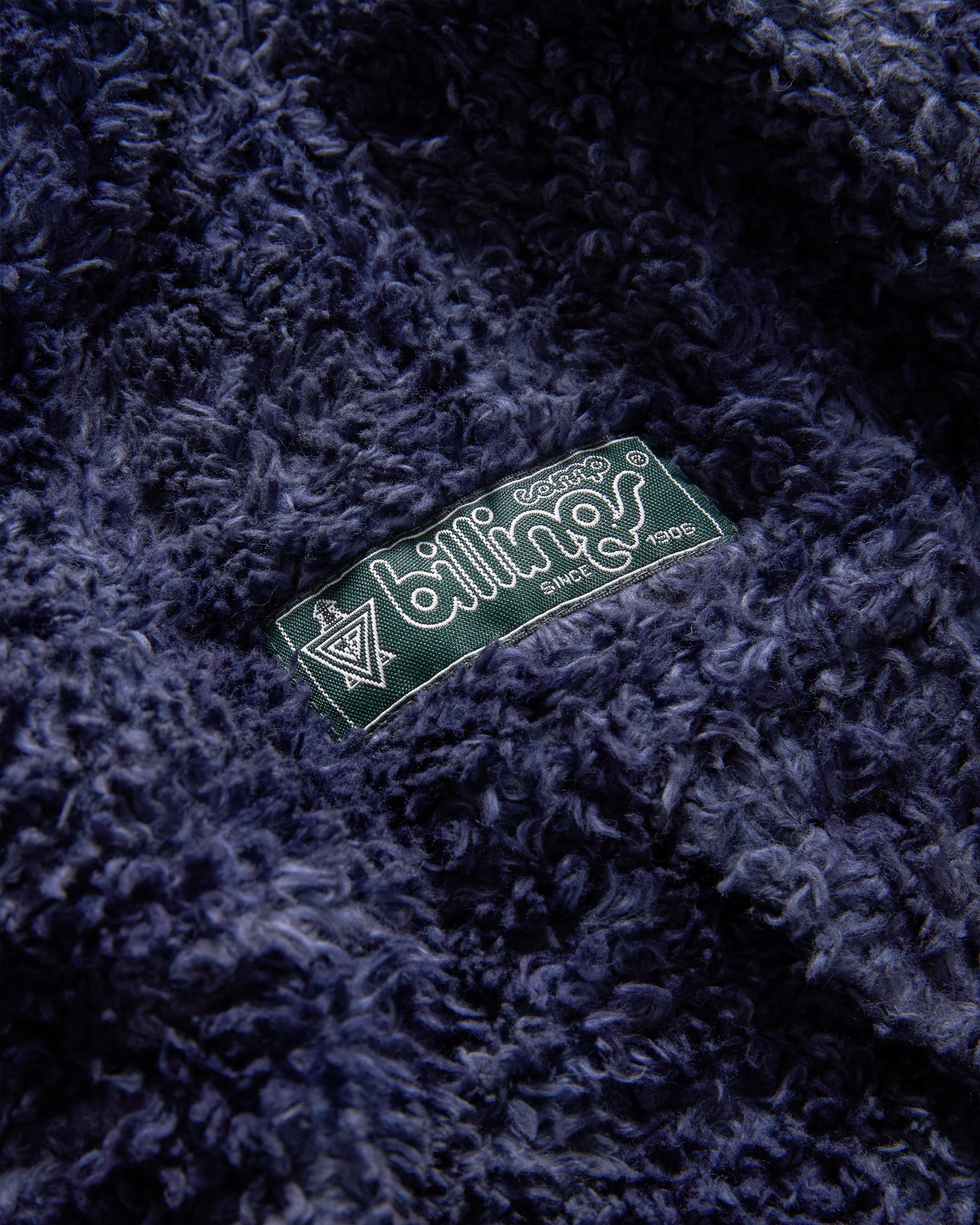 VENTURA DEEP PILE PULLOVER - TONAL MIDNIGHT NAVY SHADOW SCREENED ORGANIC COTTON SHERPA - Image 2