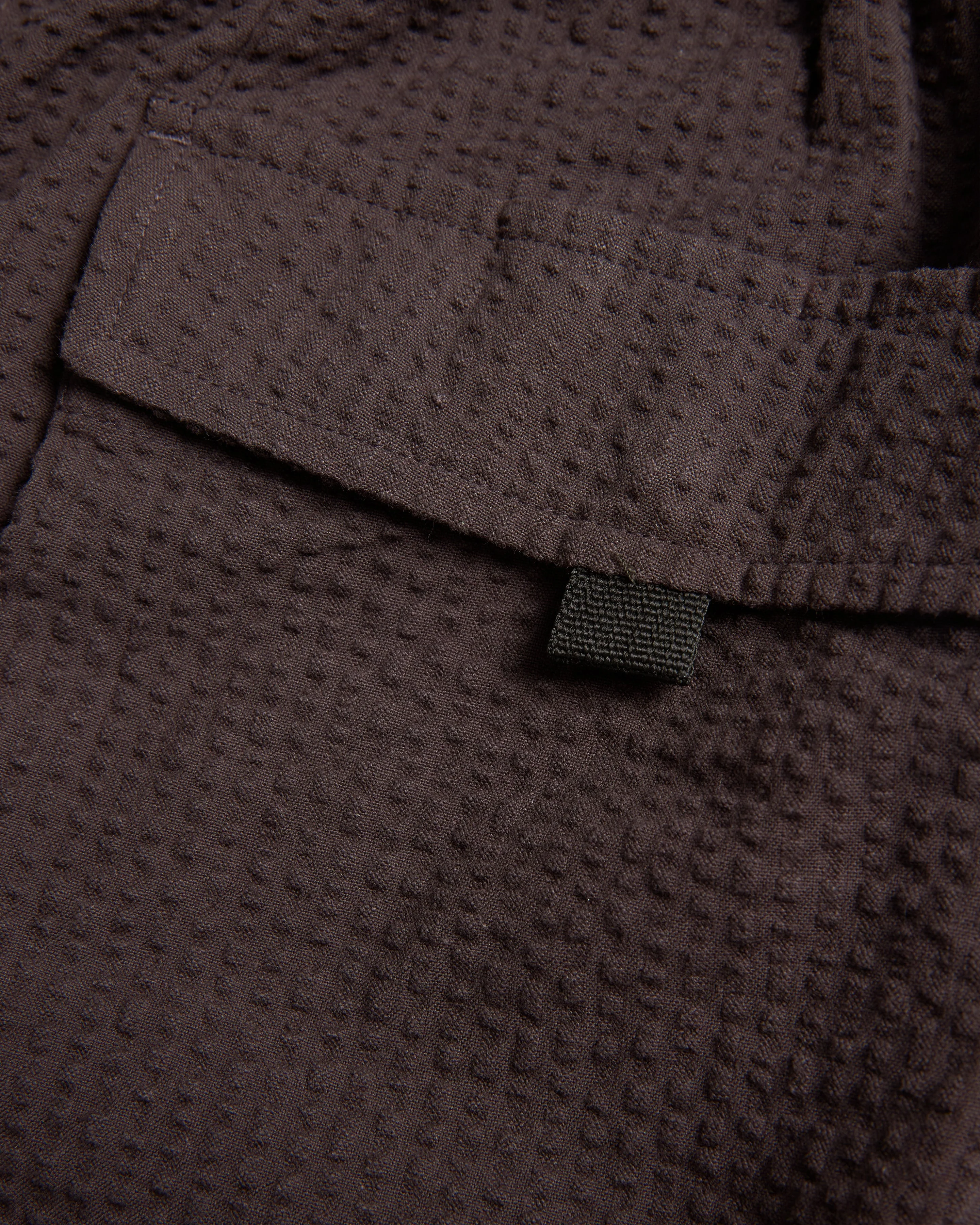 VETTI UTILITY SHORTS - TONAL FONDENTE COTTON SEERSUCKER - Image 3