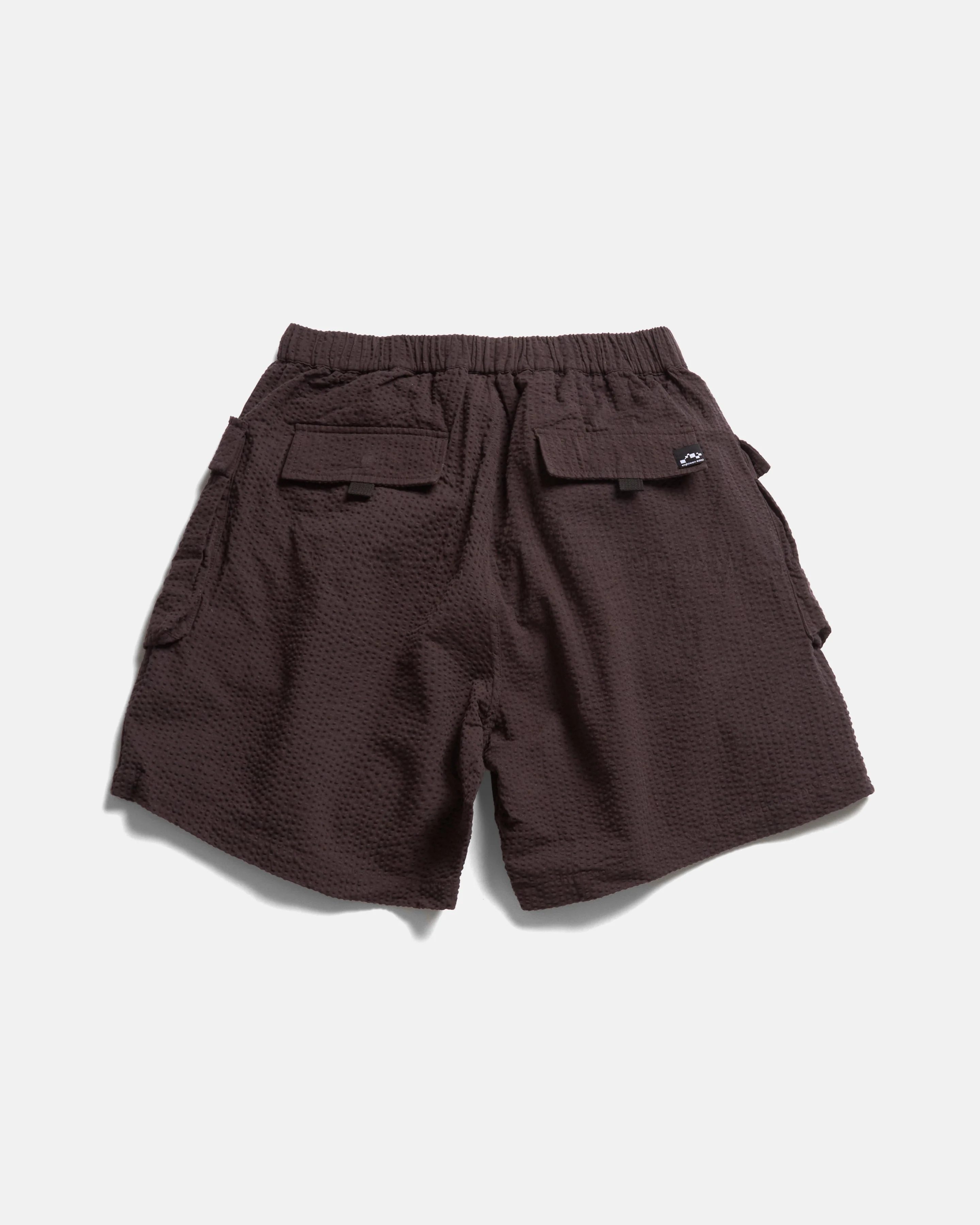 VETTI UTILITY SHORTS - TONAL FONDENTE COTTON SEERSUCKER - Image 6