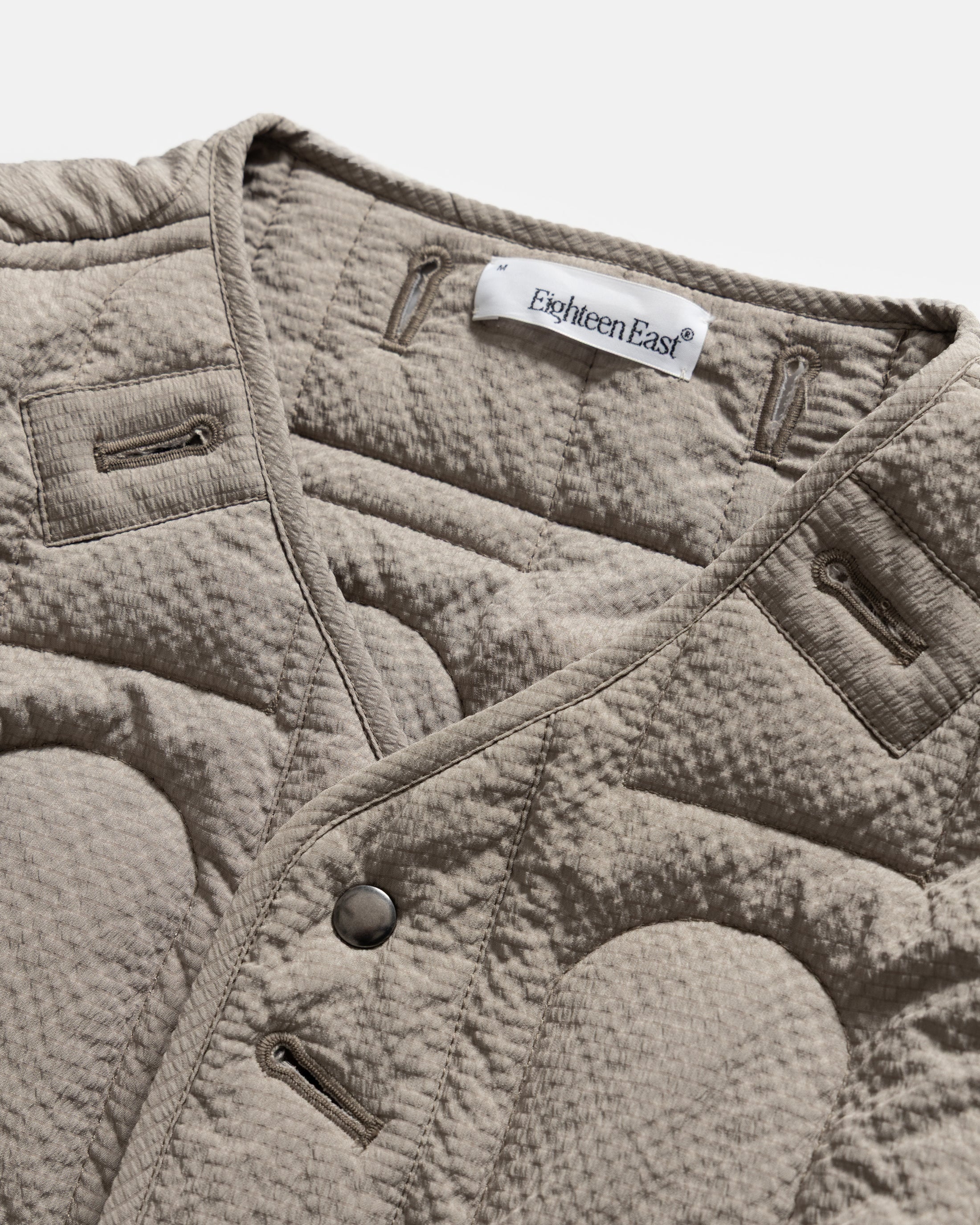 PAOLO FISHTAIL PARKA WITH REMOVABLE QUILTED LINER JACKET - FOLIAGE WAXED NYLON / TRAVERTINE "COBBLESTONE' NYLON RIPSTOP - Image 11
