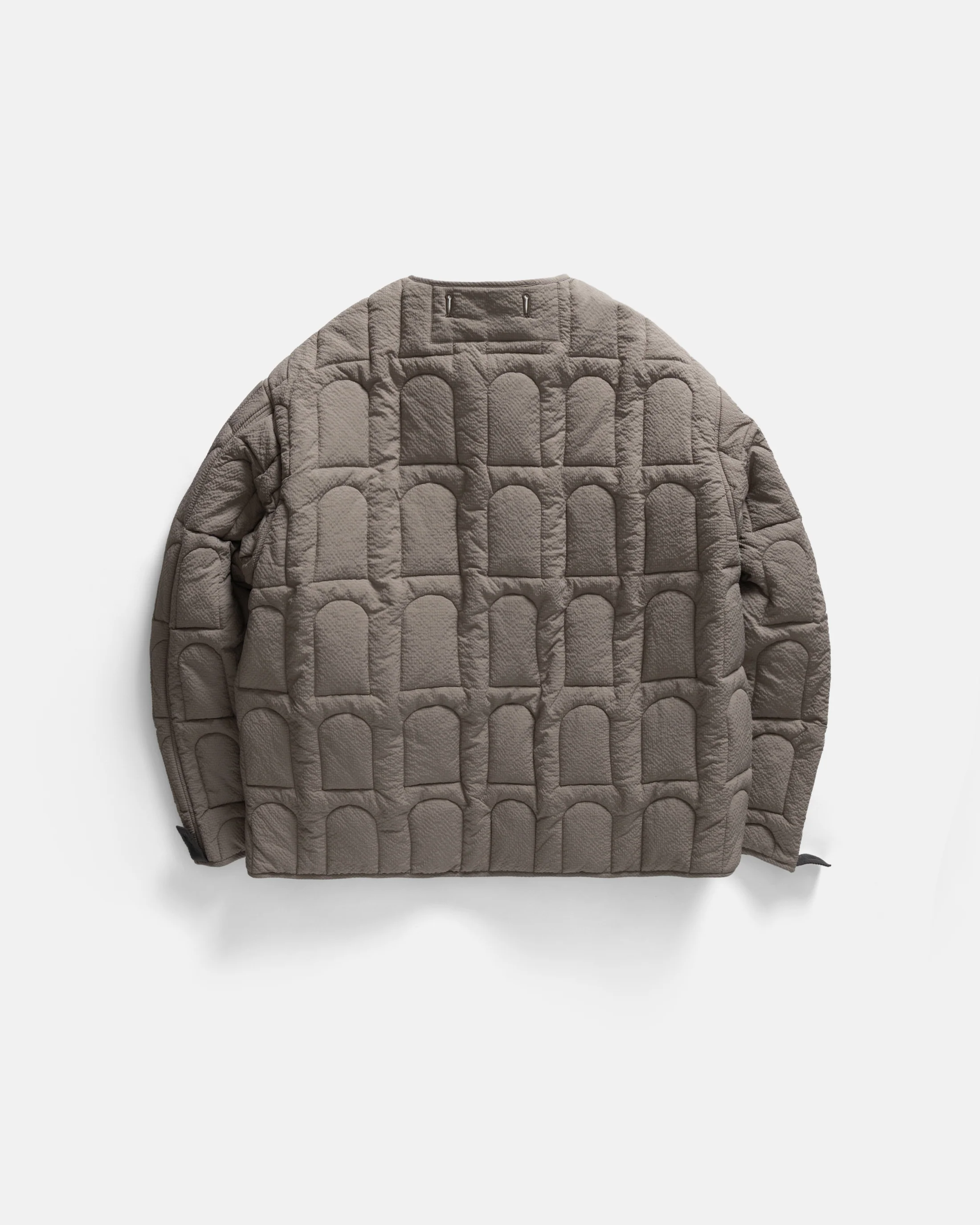 PAOLO FISHTAIL PARKA WITH REMOVABLE QUILTED LINER JACKET - FOLIAGE WAXED NYLON / TRAVERTINE "COBBLESTONE' NYLON RIPSTOP - Image 15