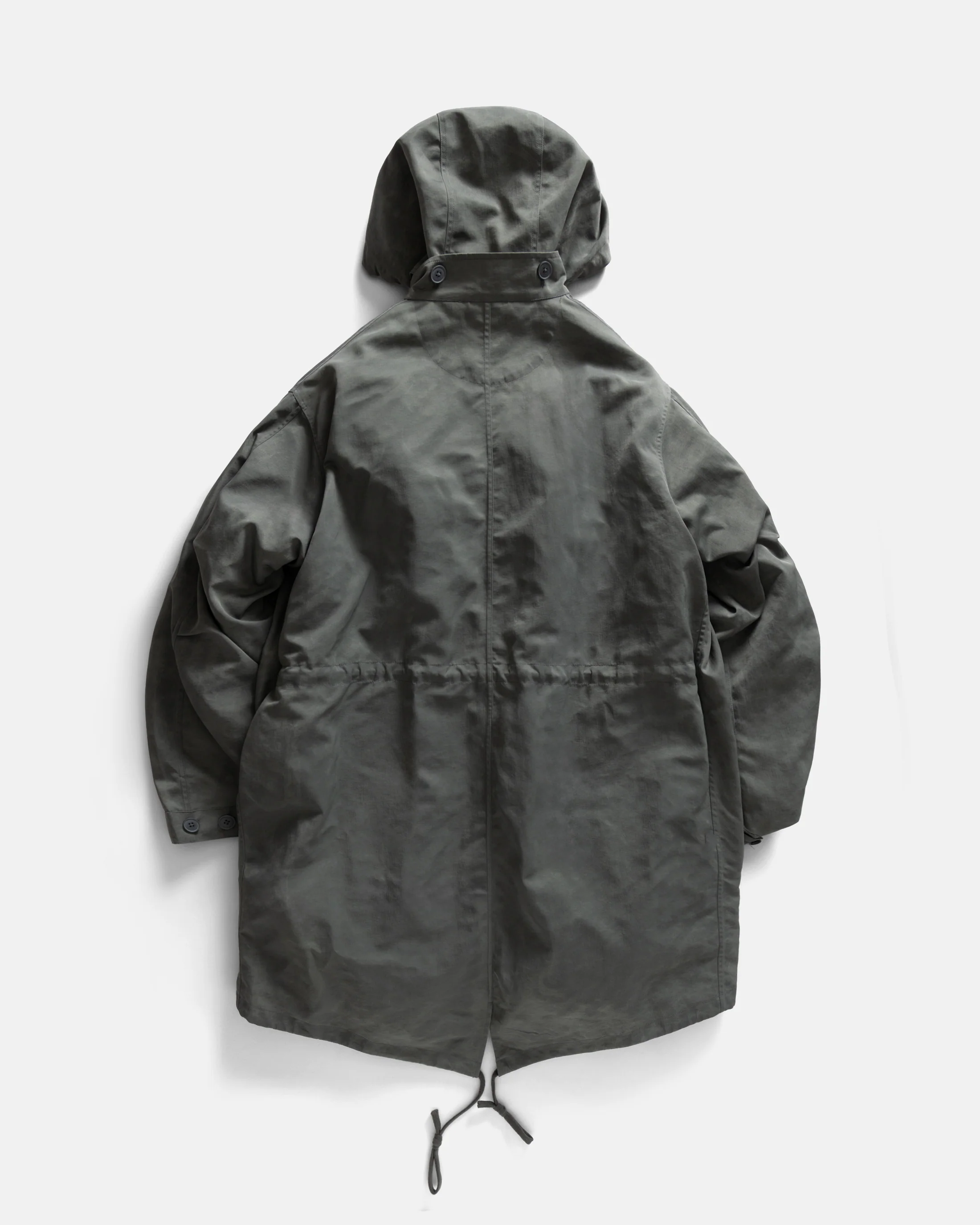 PAOLO FISHTAIL PARKA WITH REMOVABLE QUILTED LINER JACKET - FOLIAGE WAXED NYLON / TRAVERTINE "COBBLESTONE' NYLON RIPSTOP - Image 16