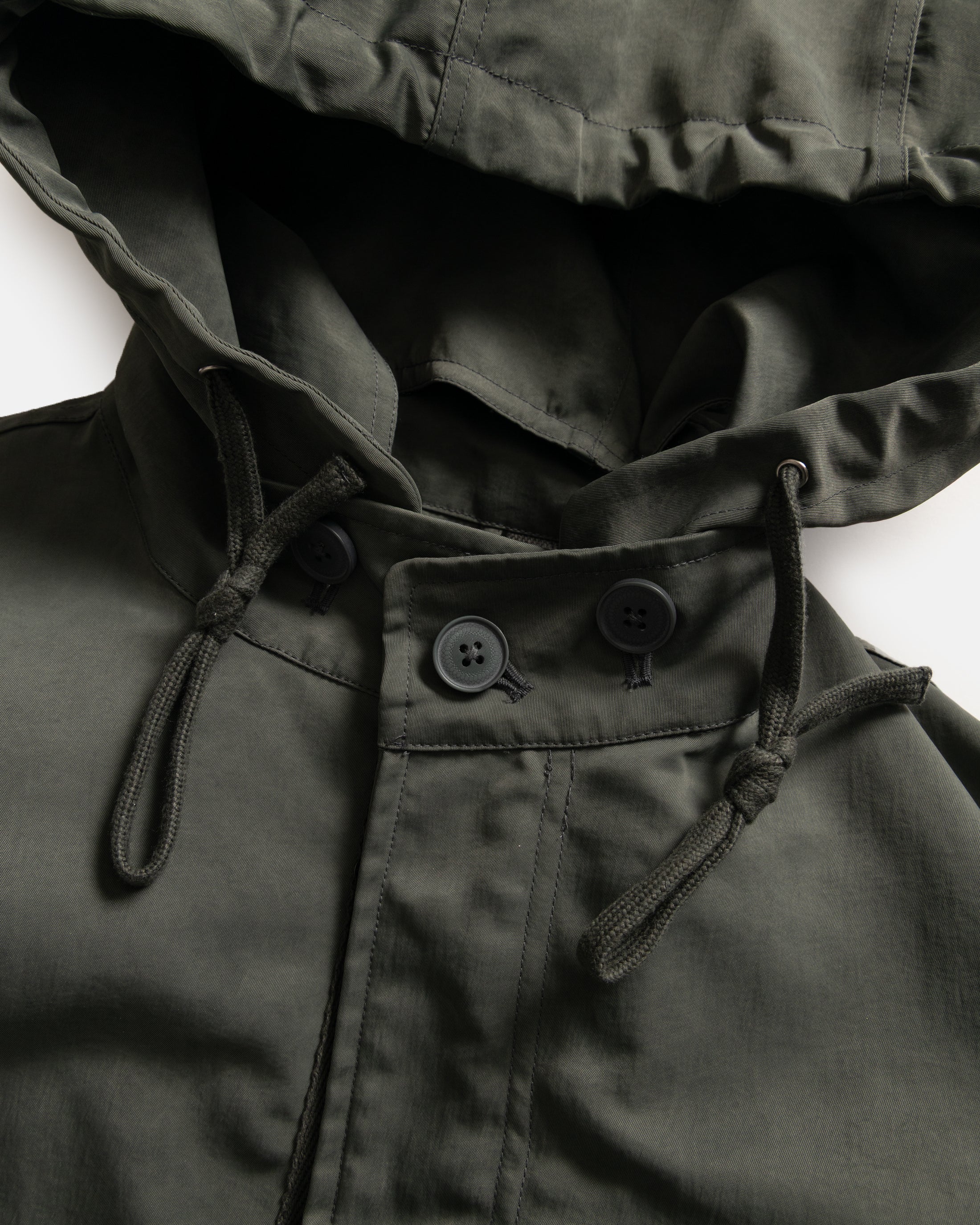 PAOLO FISHTAIL PARKA WITH REMOVABLE QUILTED LINER JACKET - FOLIAGE WAXED NYLON / TRAVERTINE "COBBLESTONE' NYLON RIPSTOP - Image 3