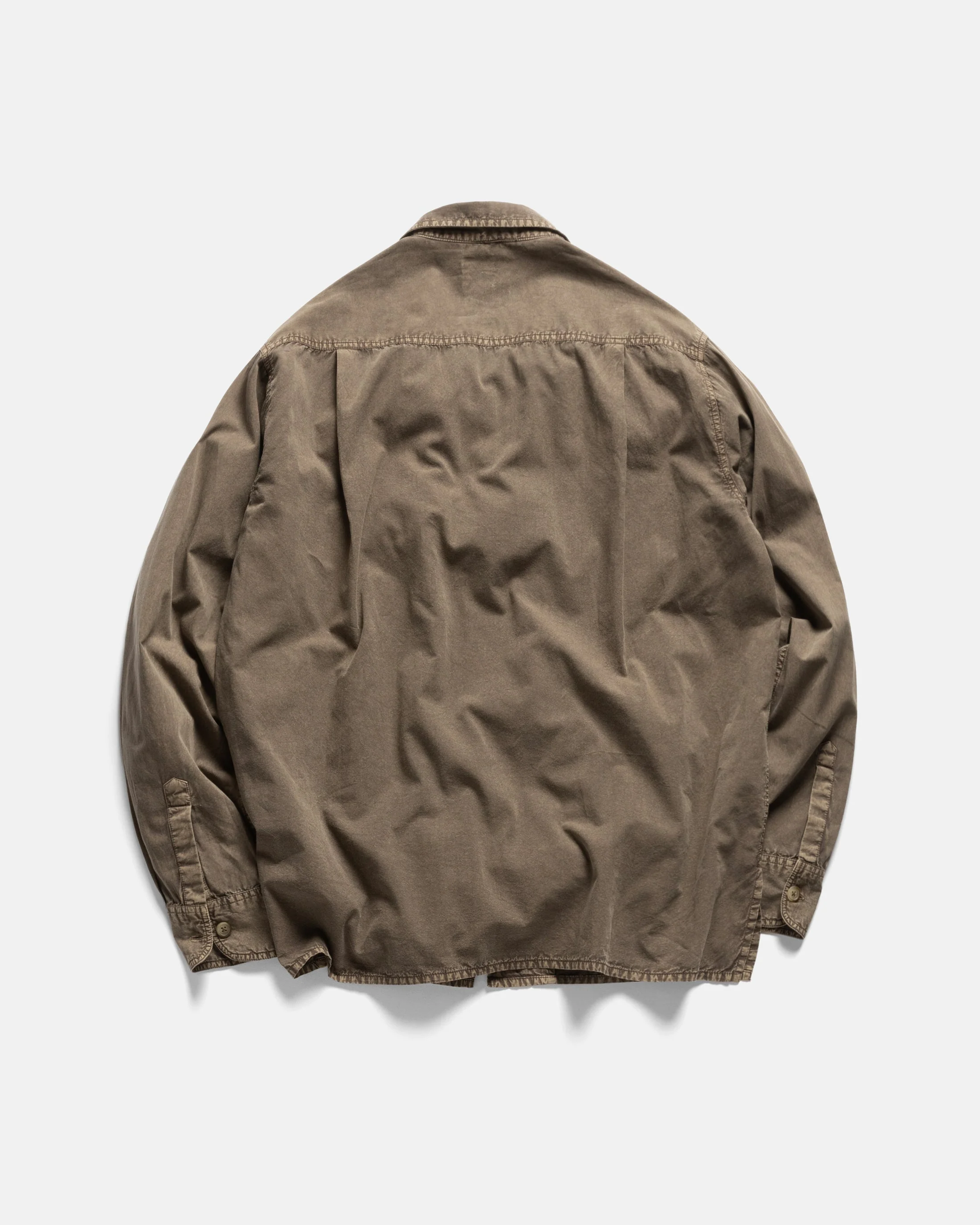 WES STRAIGHT HEM WORK SHIRT - FALCON BROWN PIGMENT DYED POPLIN - Image 5