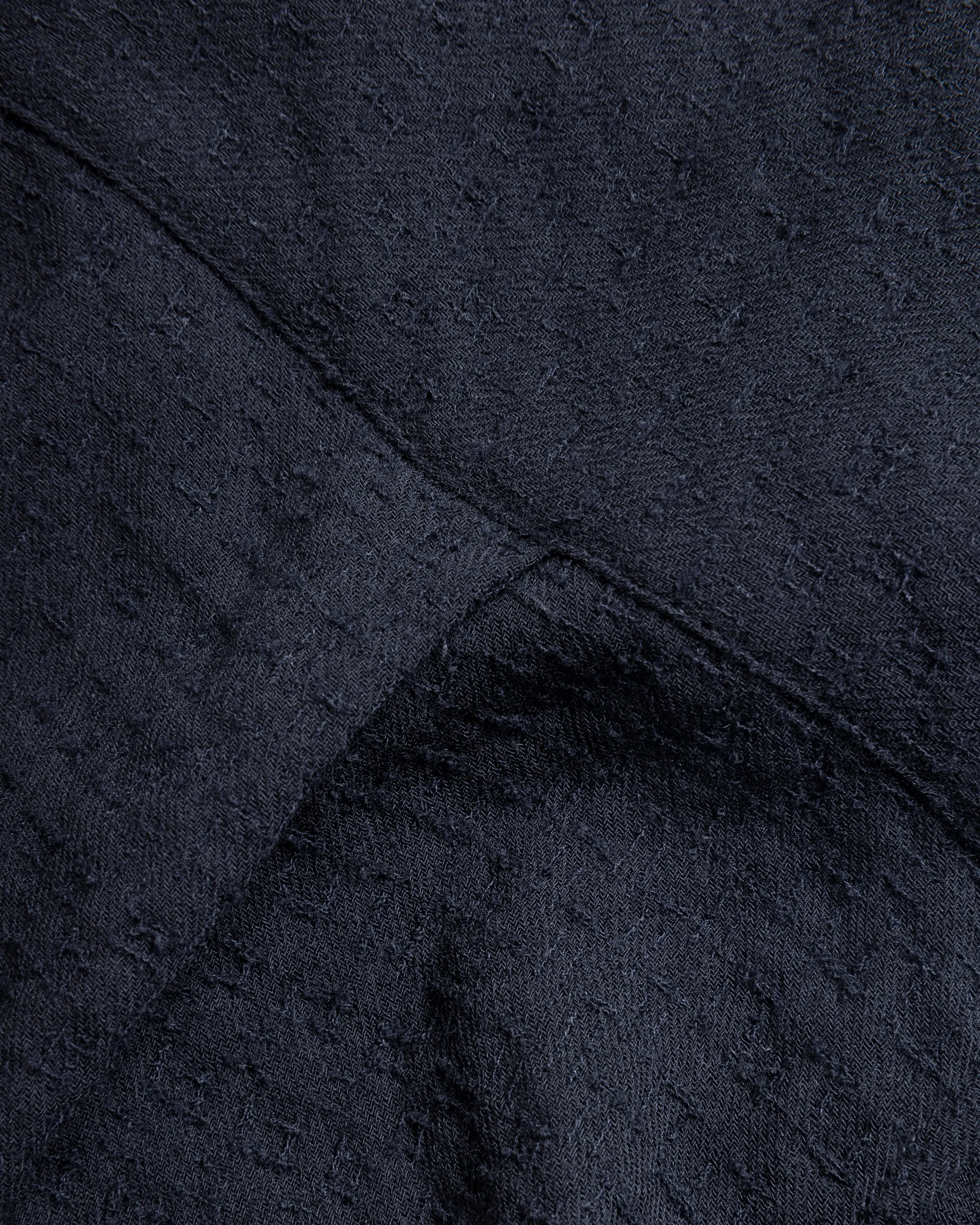 WES STRAIGHT HEM WORK SHIRT - MIDNIGHT NAVY WORSTED WOOL DOBBY - Image 5