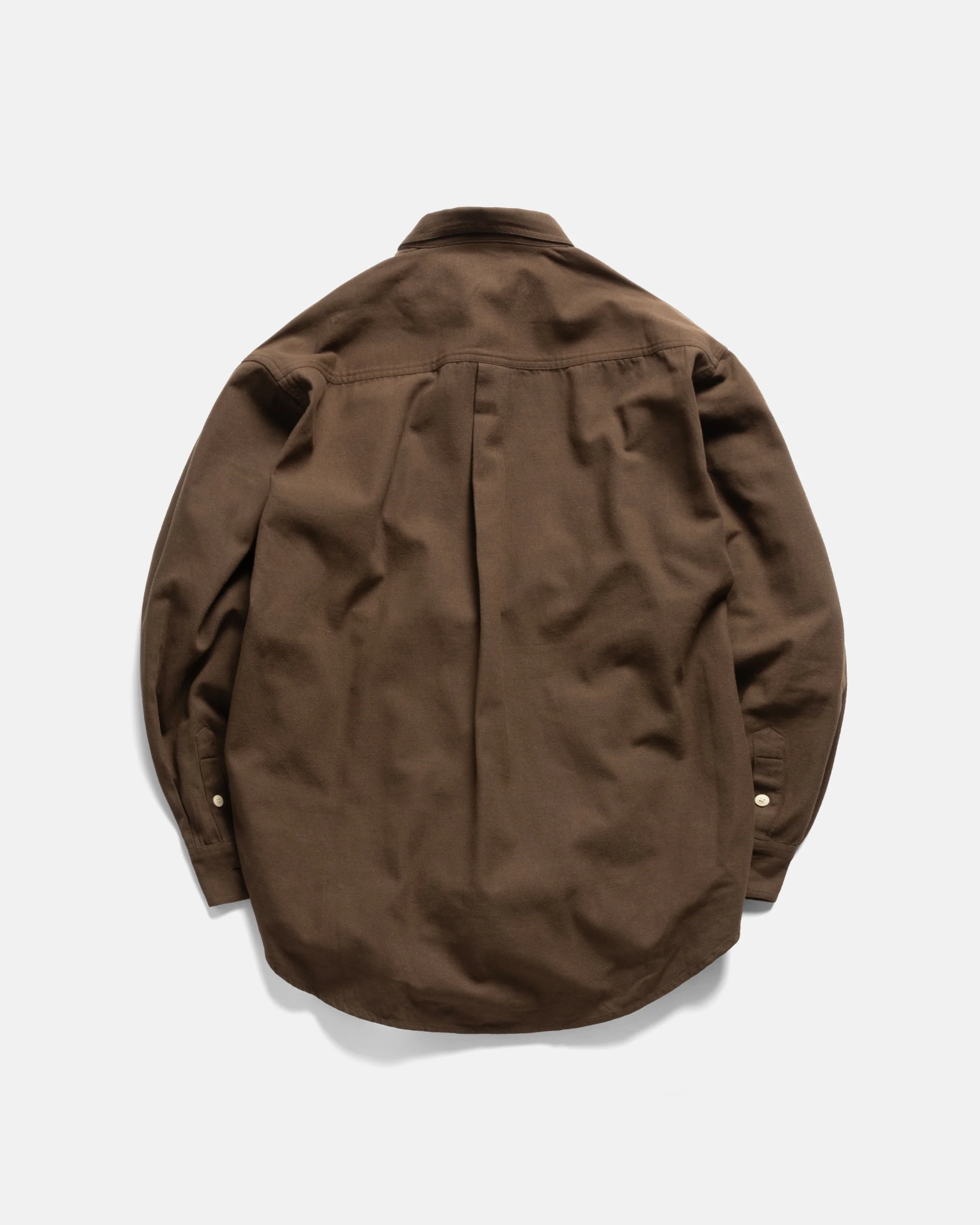 WOLF BUTTON-DOWN SHIRT - SLATE BLACK (THAT'S BROWN!) COTTON OXFORD CLOTH - Image 4